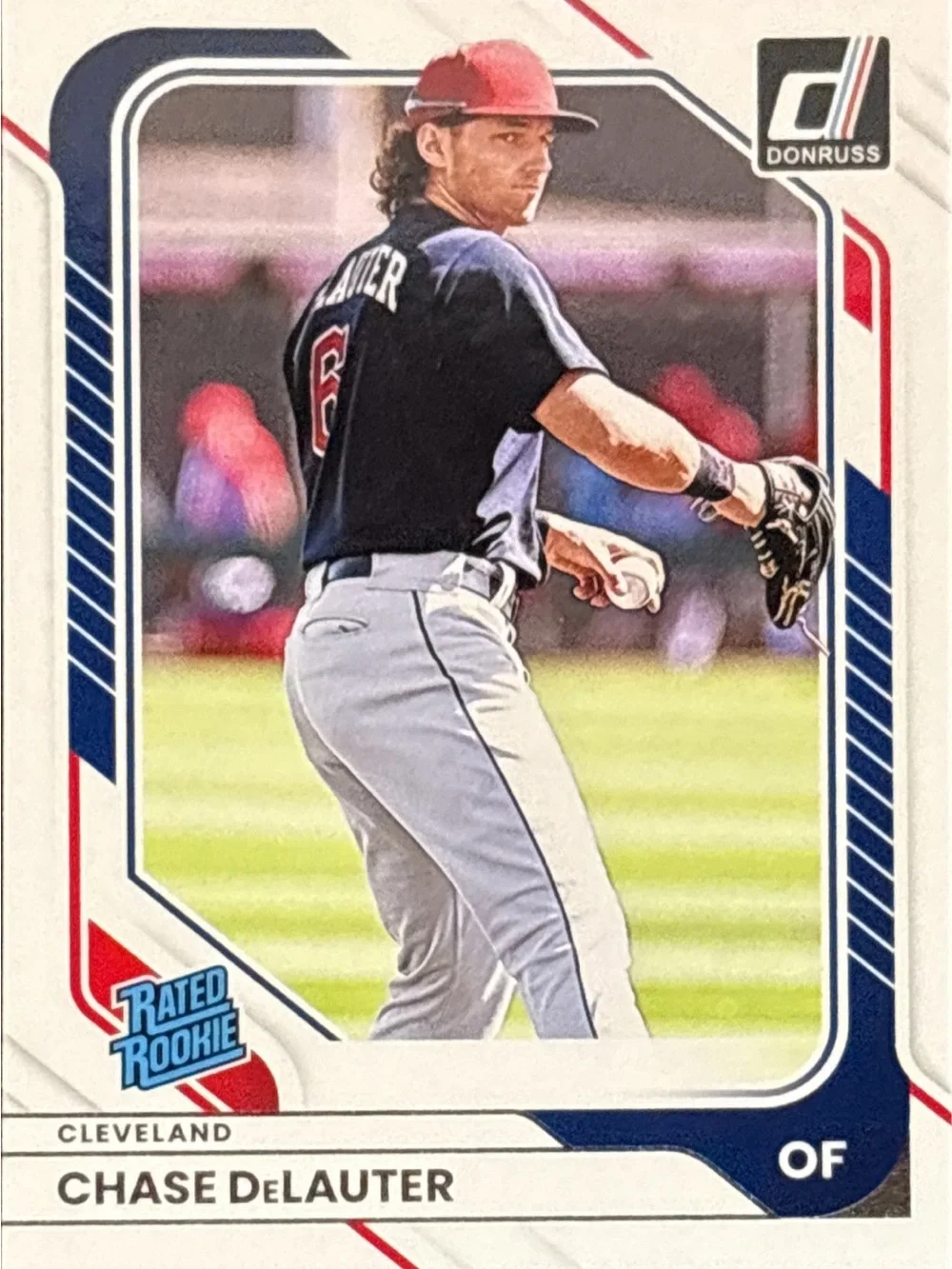 Panini Donruss Chase DeLauter Rated Rookie Baseball Card